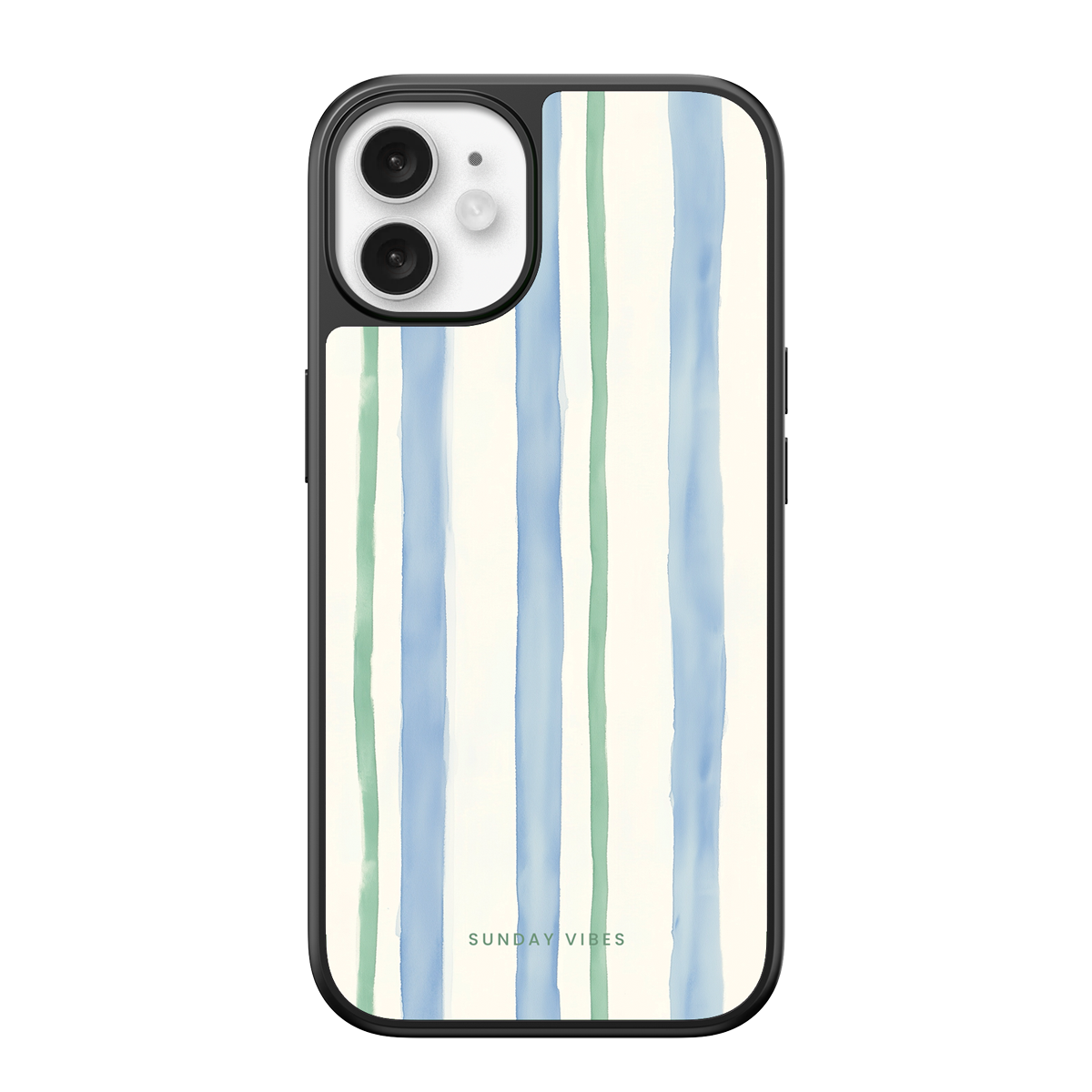 Azure Meadow Stripe iPhone Case
