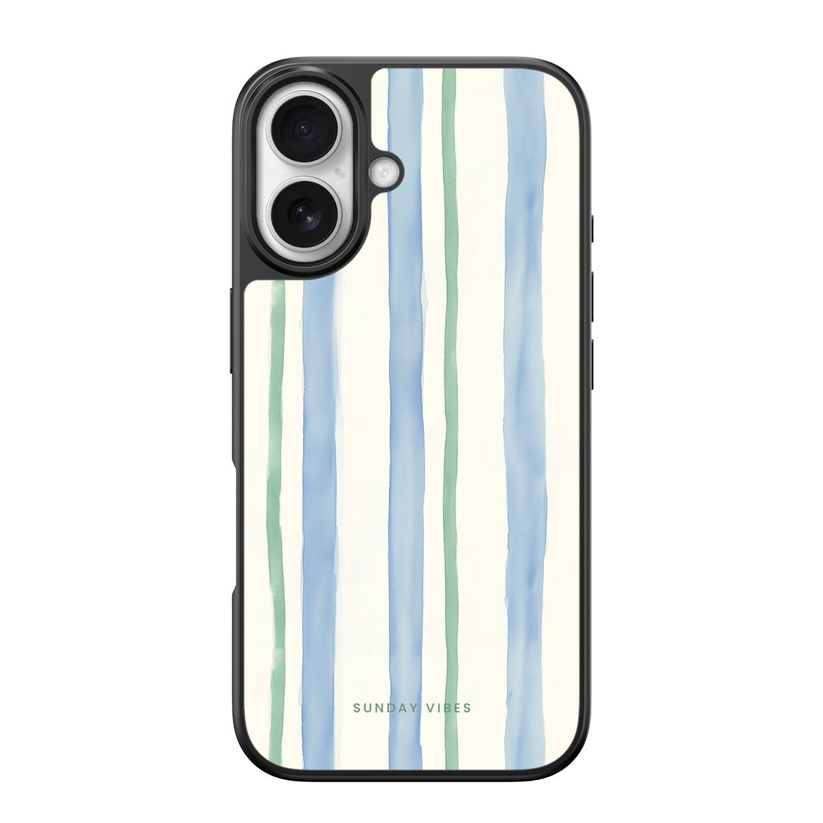 Azure Meadow Stripe iPhone Case