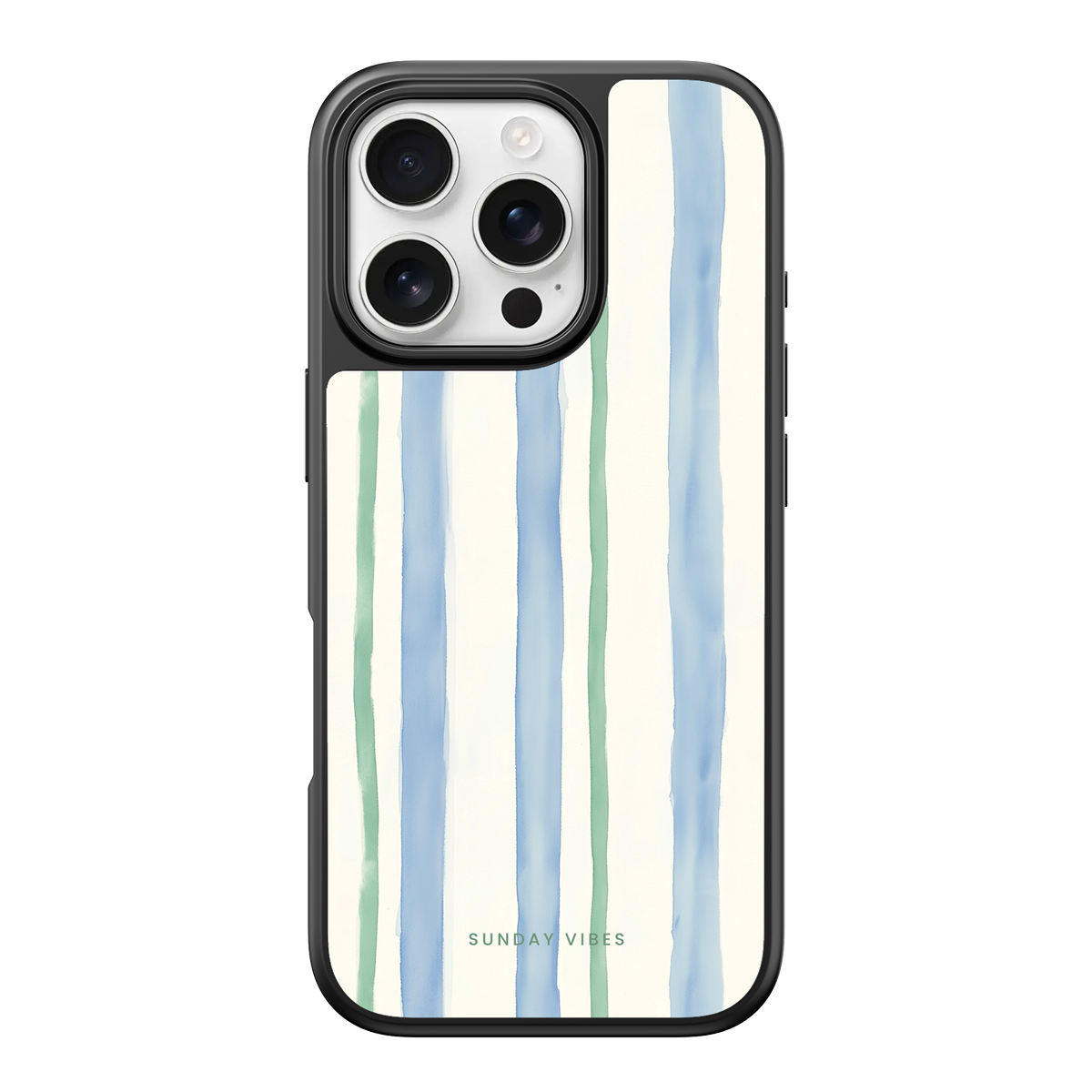 Azure Meadow Stripe iPhone Case