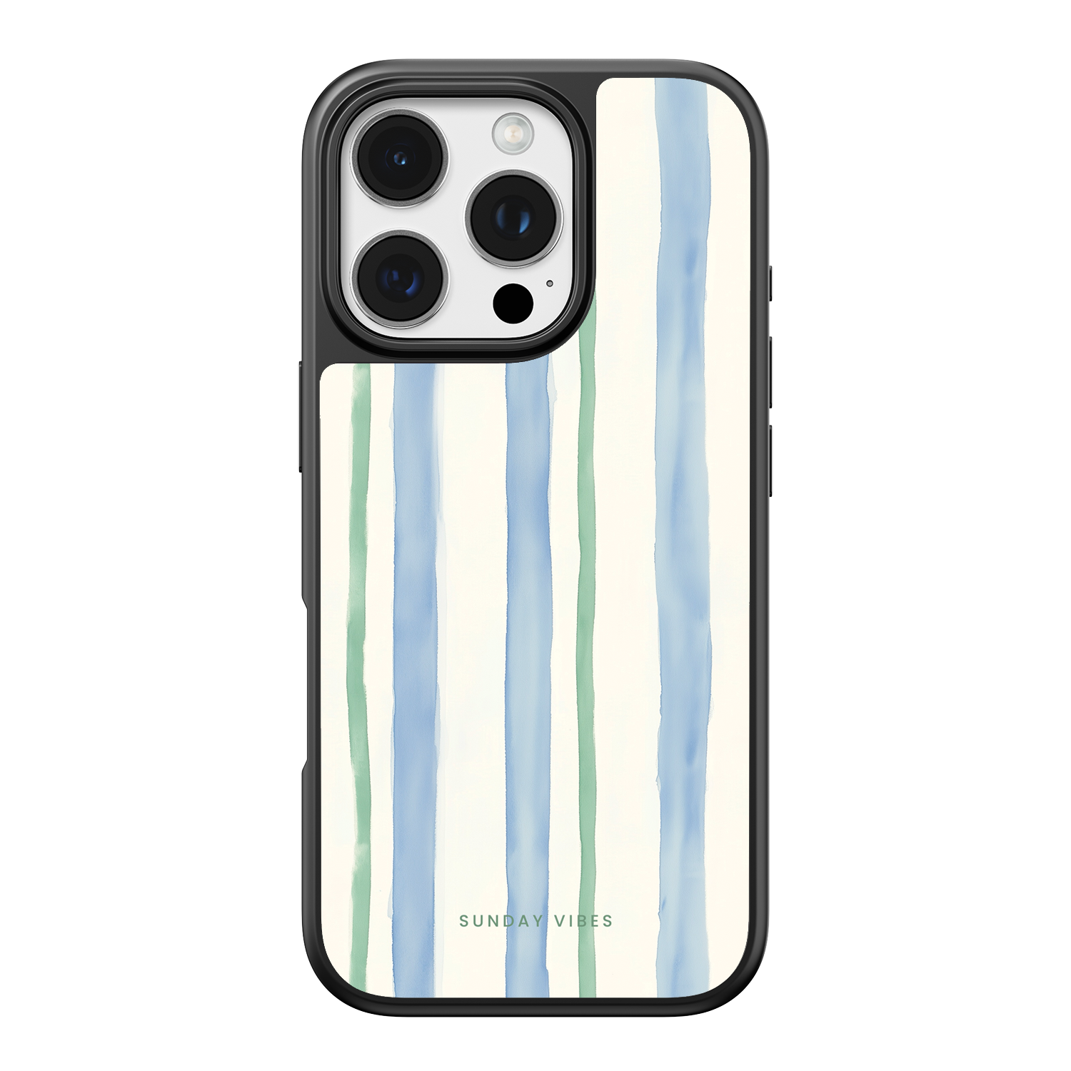 Azure Meadow Stripe iPhone Case