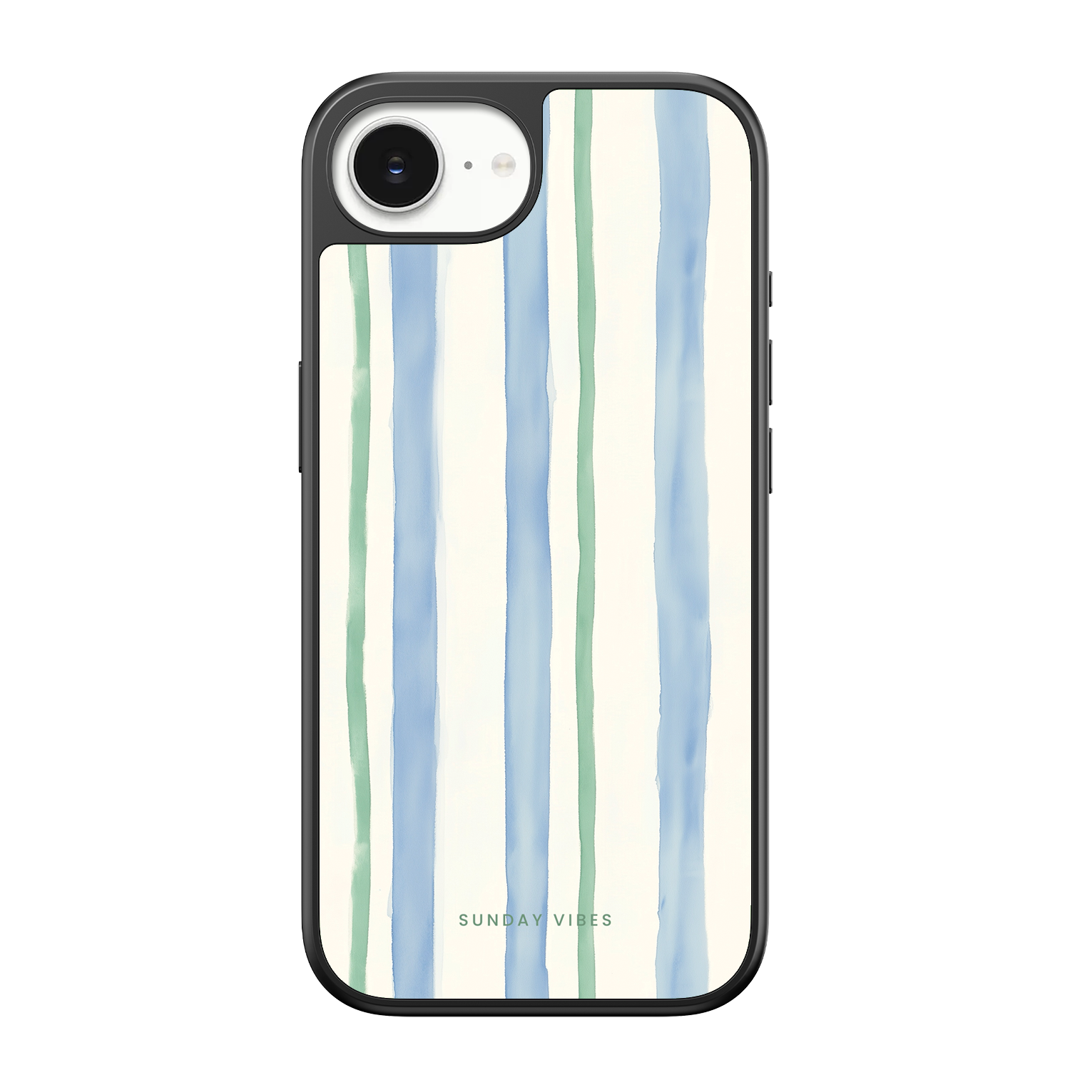 Azure Meadow Stripe iPhone Case