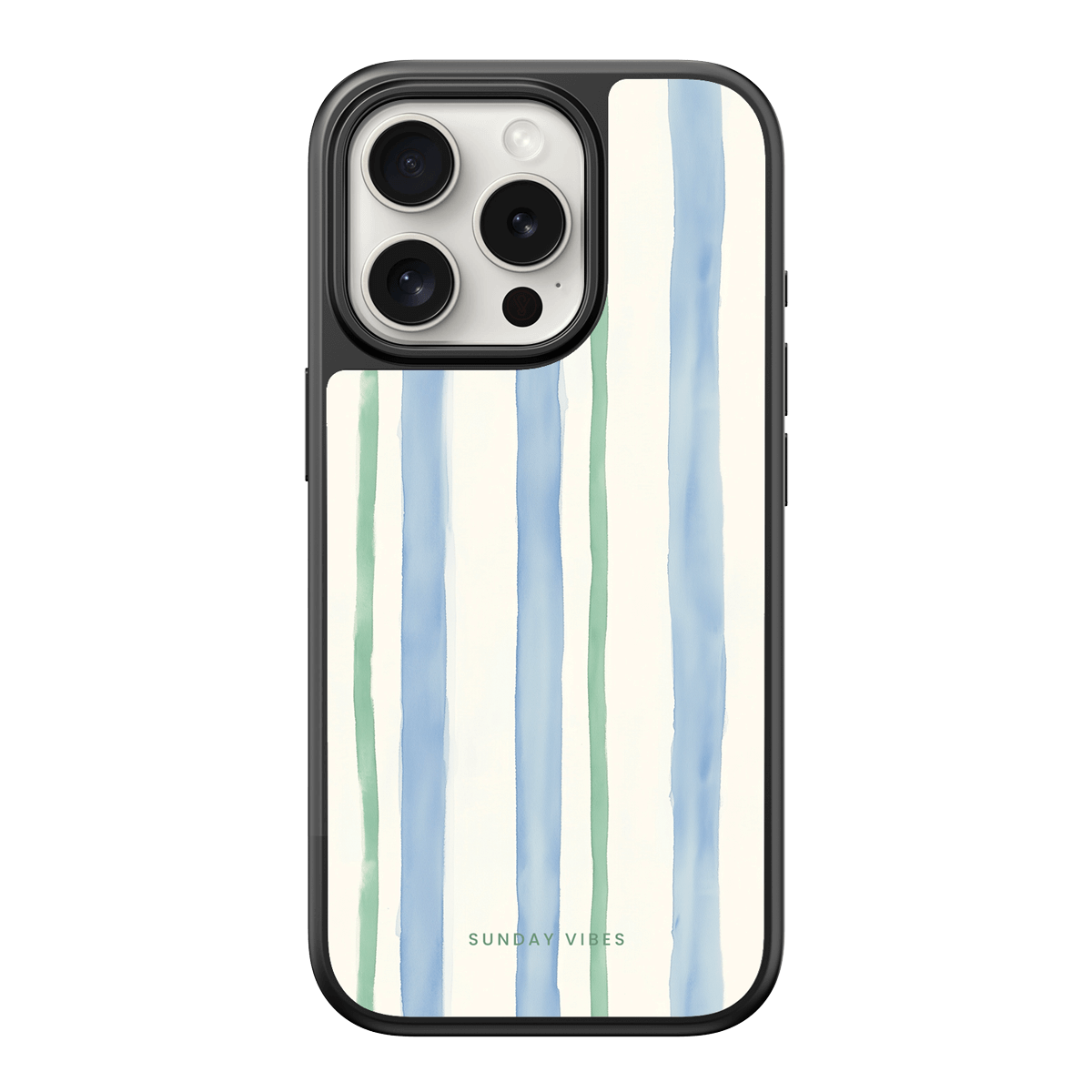 Azure Meadow Stripe iPhone Case