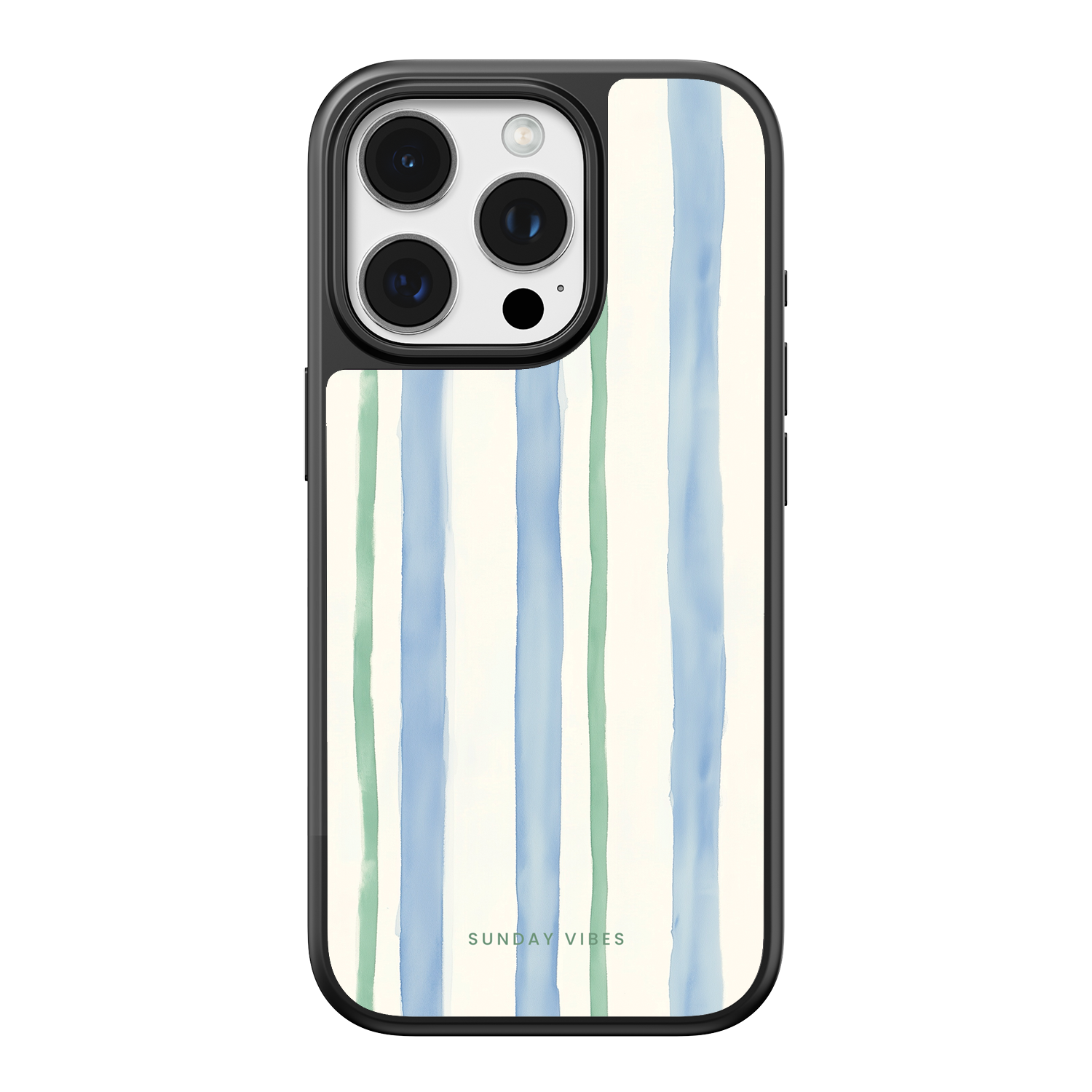Azure Meadow Stripe iPhone Case
