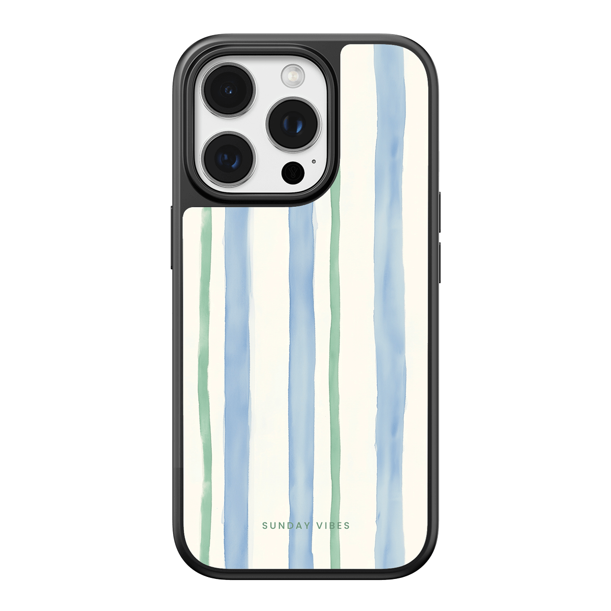 Azure Meadow Stripe iPhone Case