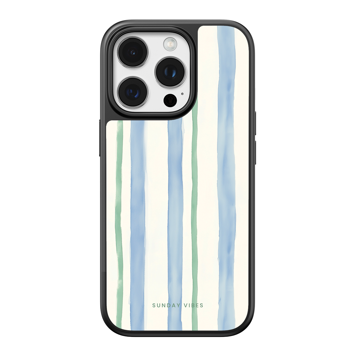 Azure Meadow Stripe iPhone Case