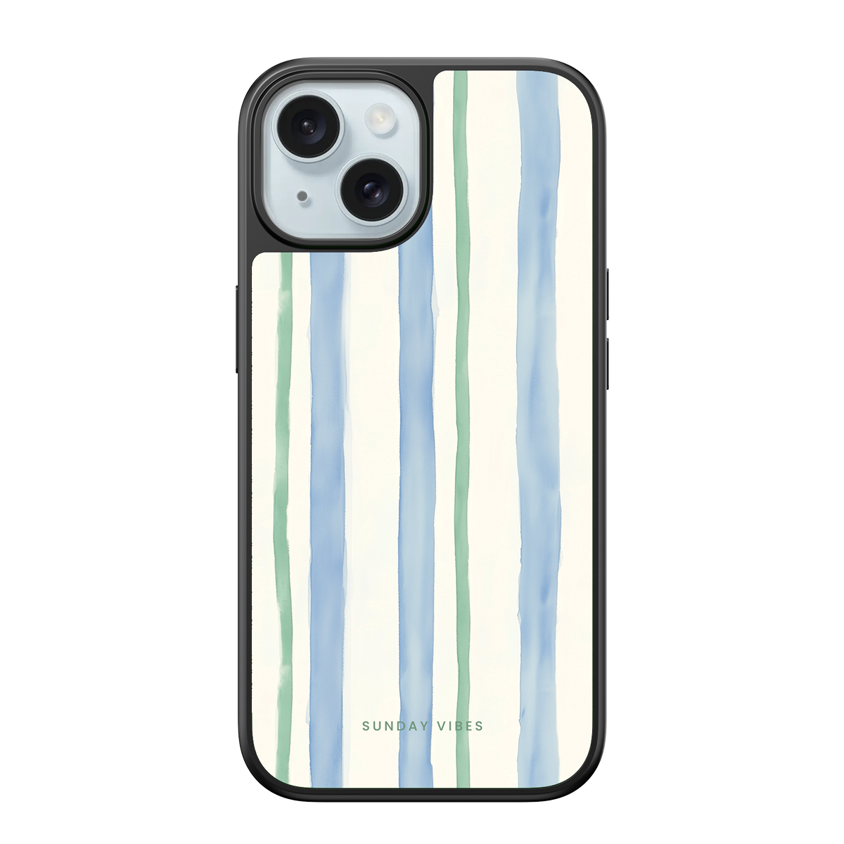 Azure Meadow Stripe iPhone Case