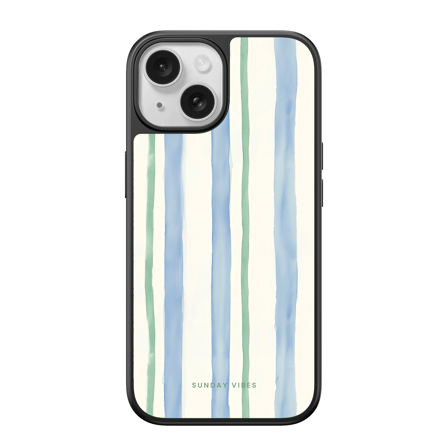 Azure Meadow Stripe iPhone Case