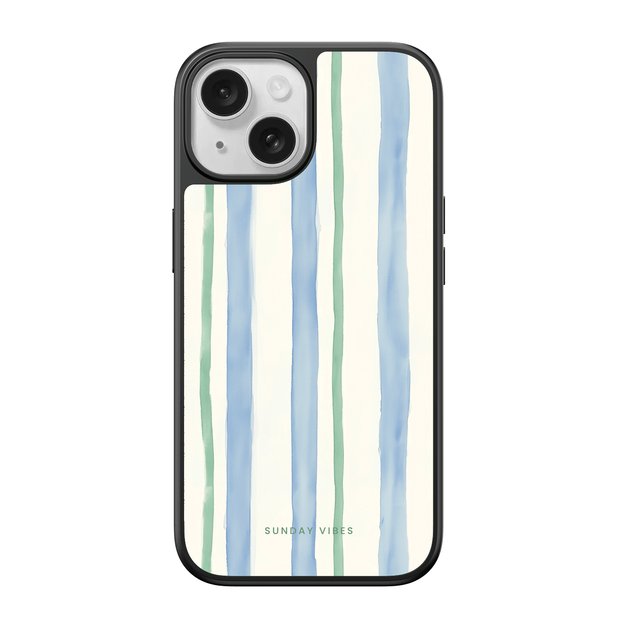 Azure Meadow Stripe iPhone Case