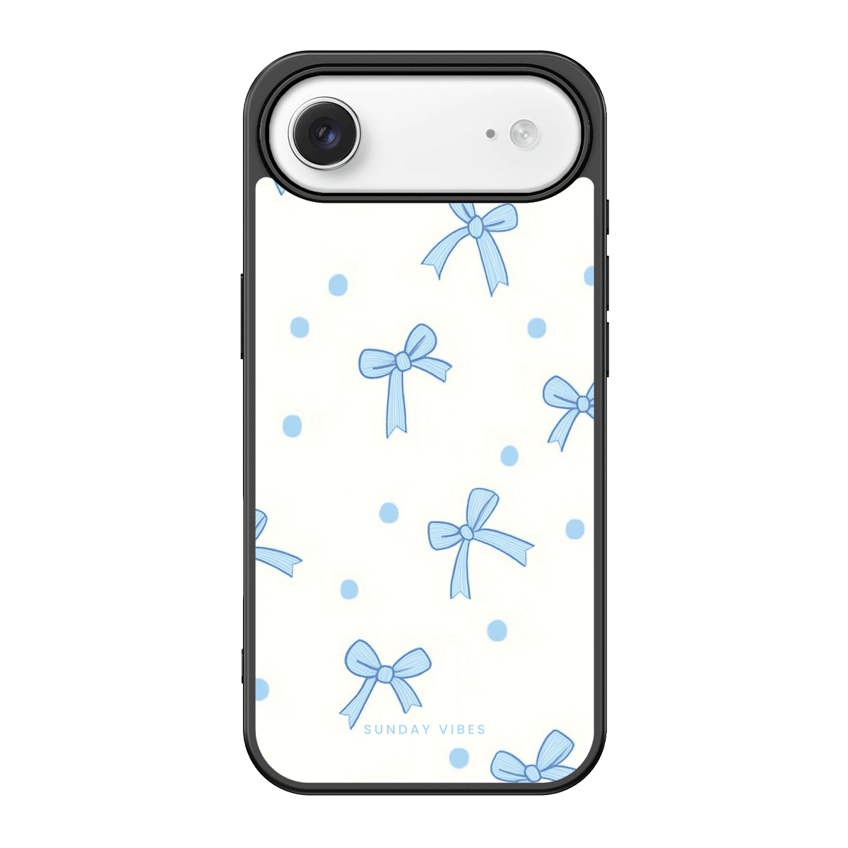 Baby Blue Bow Delight iPhone Case