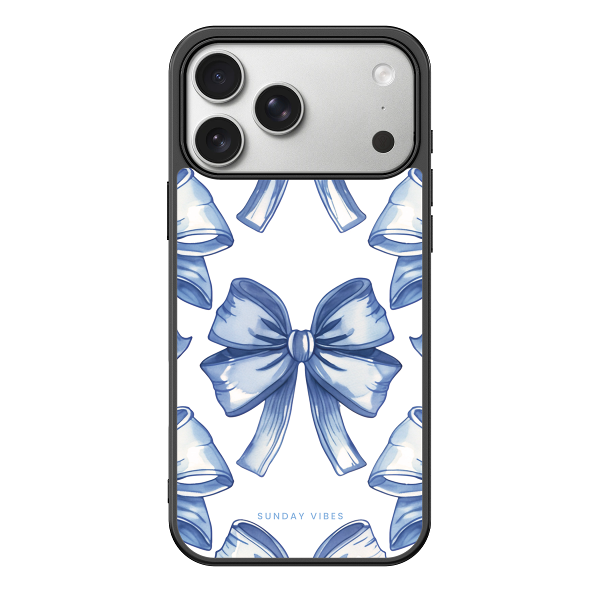 Blue Bow Elegance iPhone Case