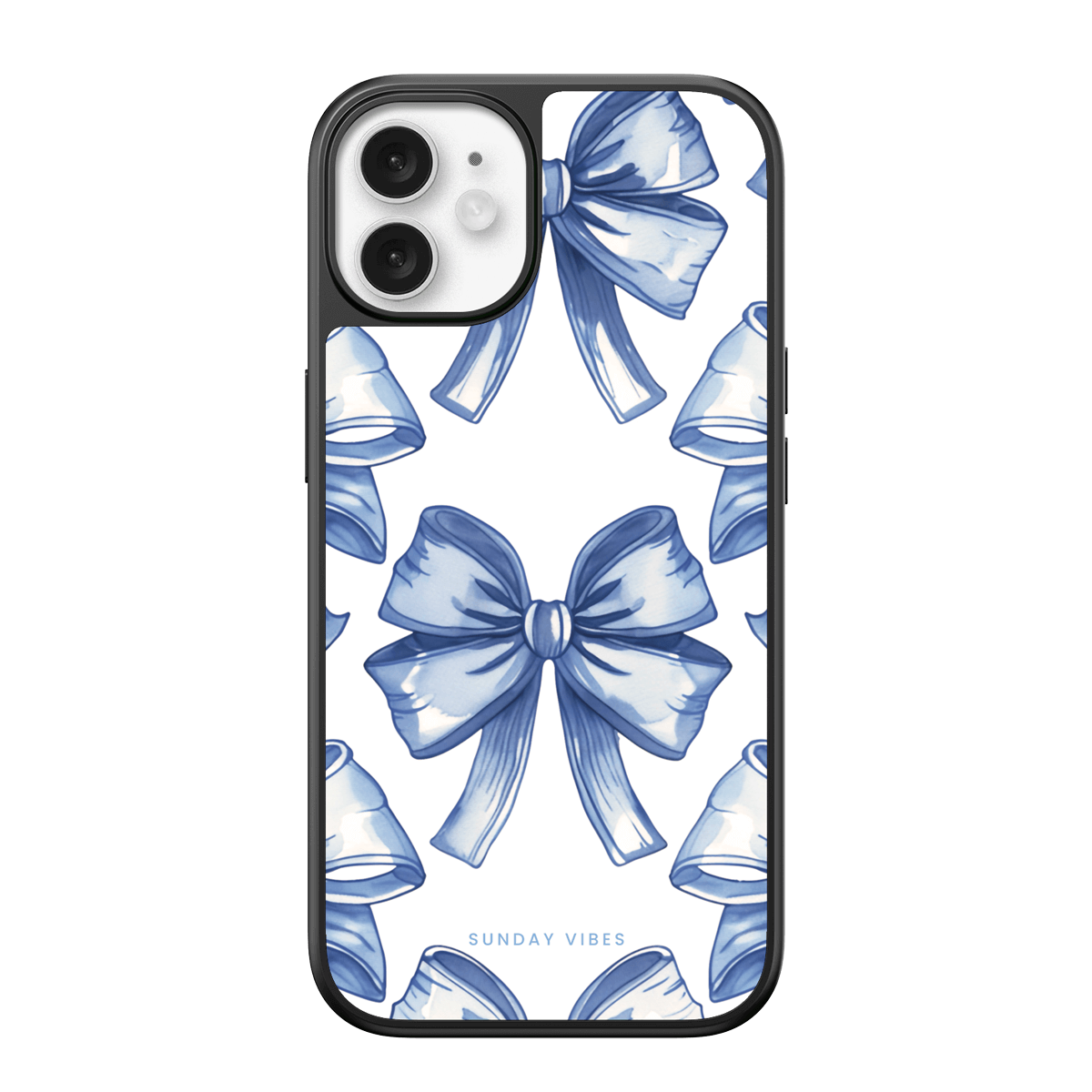 Blue Bow Elegance iPhone Case