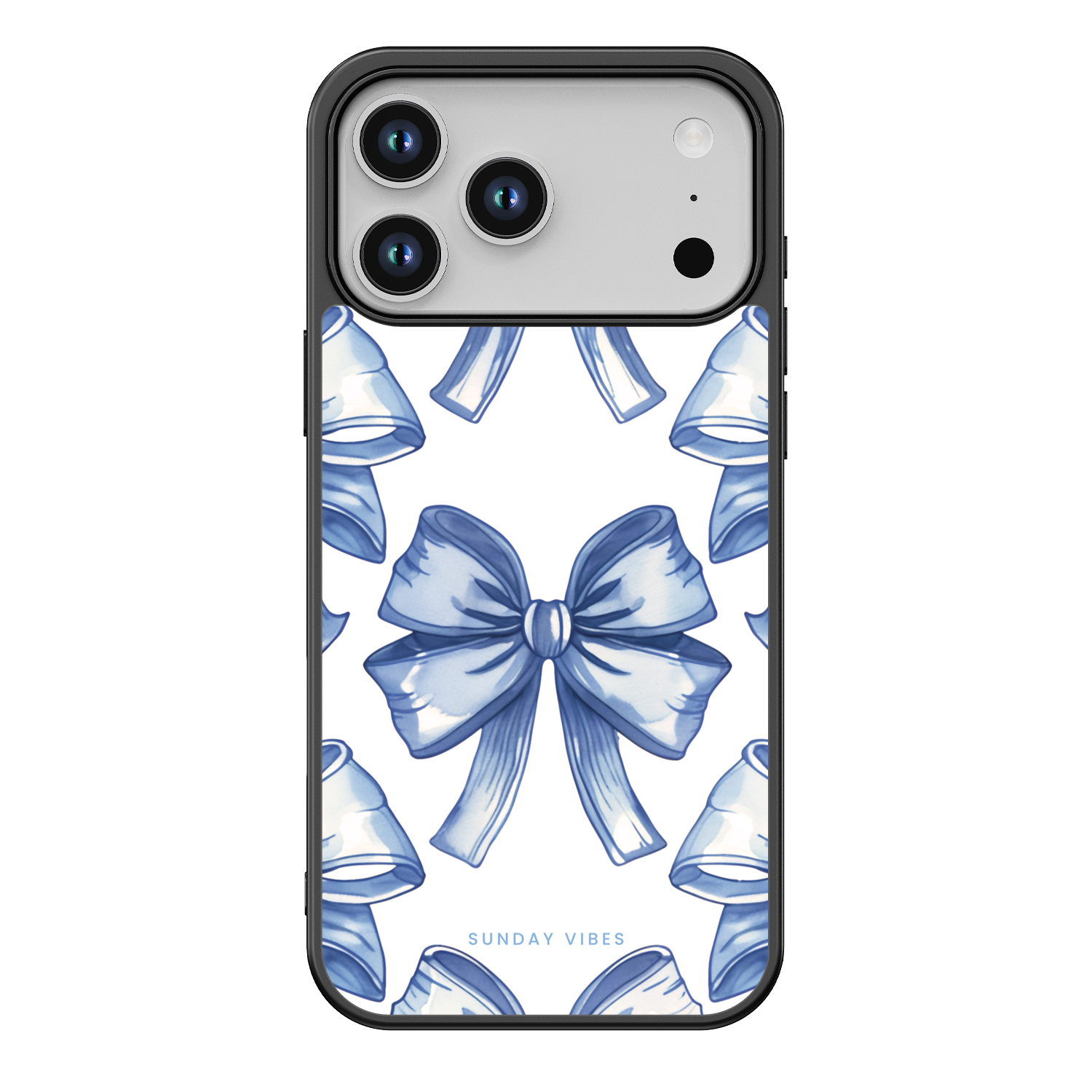 Blue Bow Elegance iPhone Case