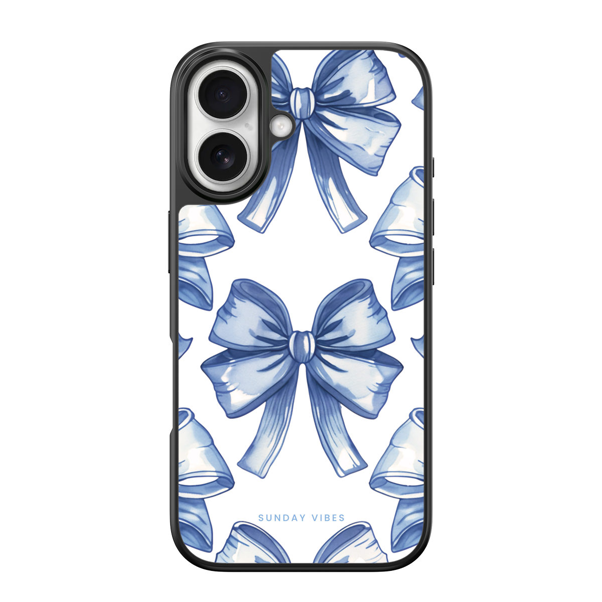 Blue Bow Elegance iPhone Case