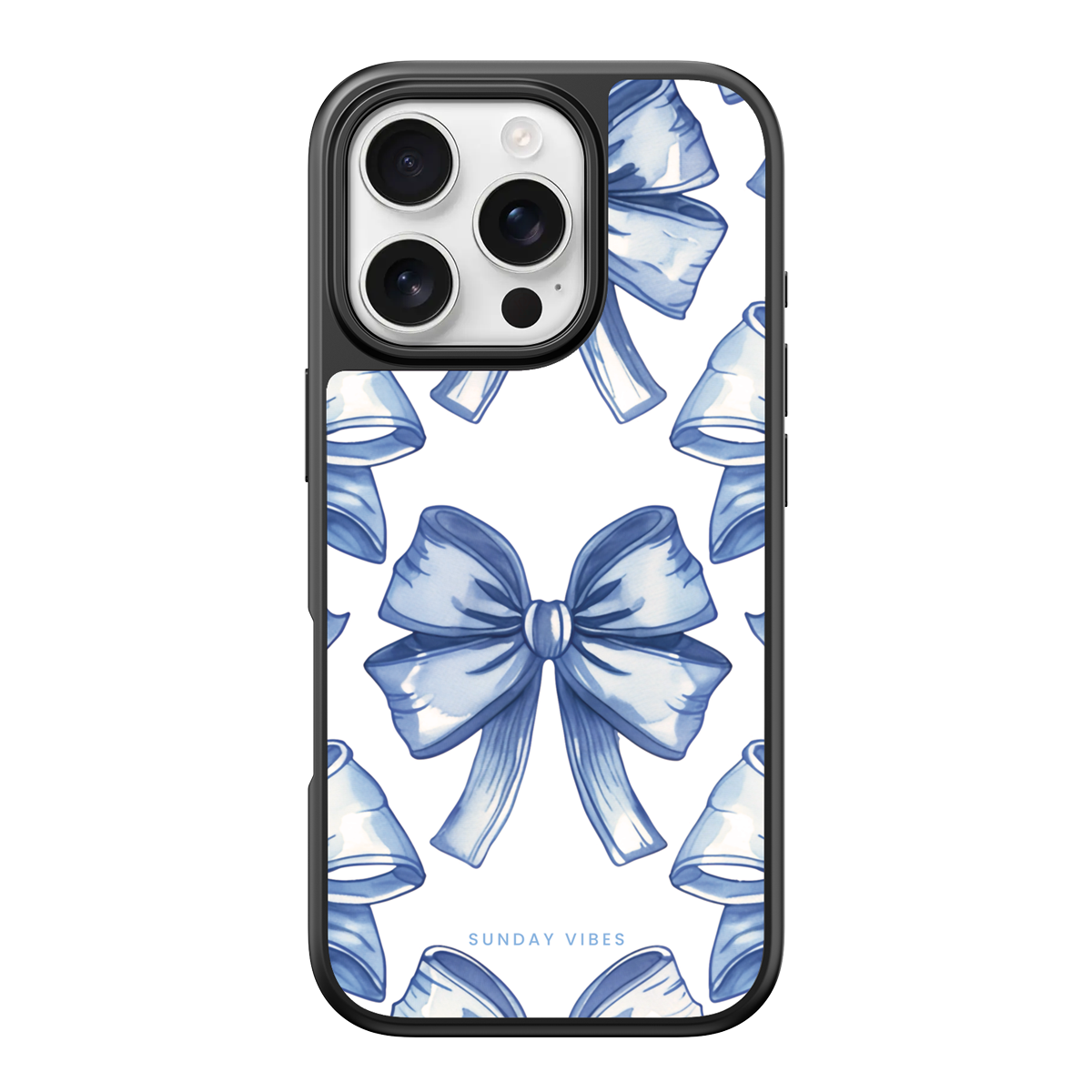 Blue Bow Elegance iPhone Case