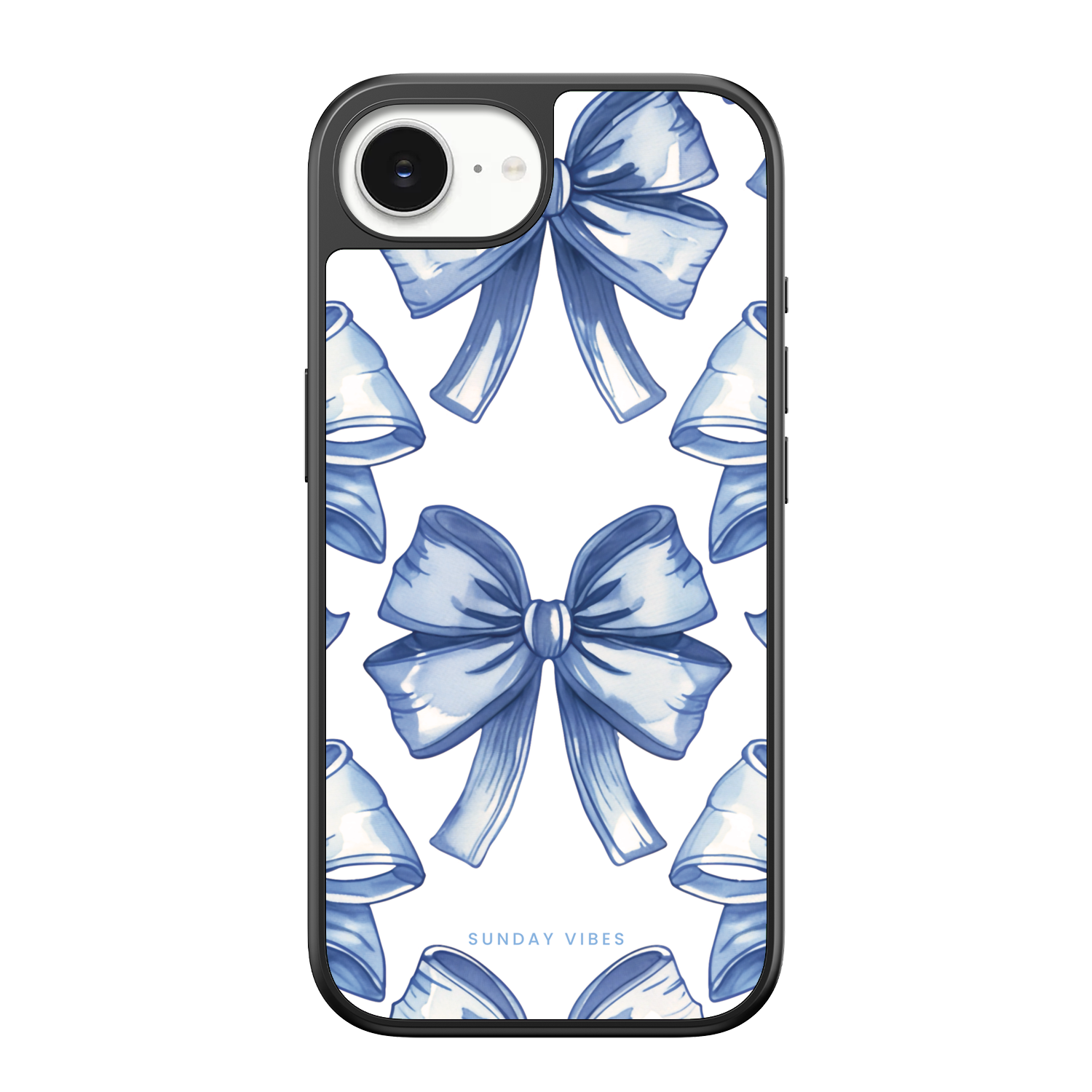 Blue Bow Elegance iPhone Case