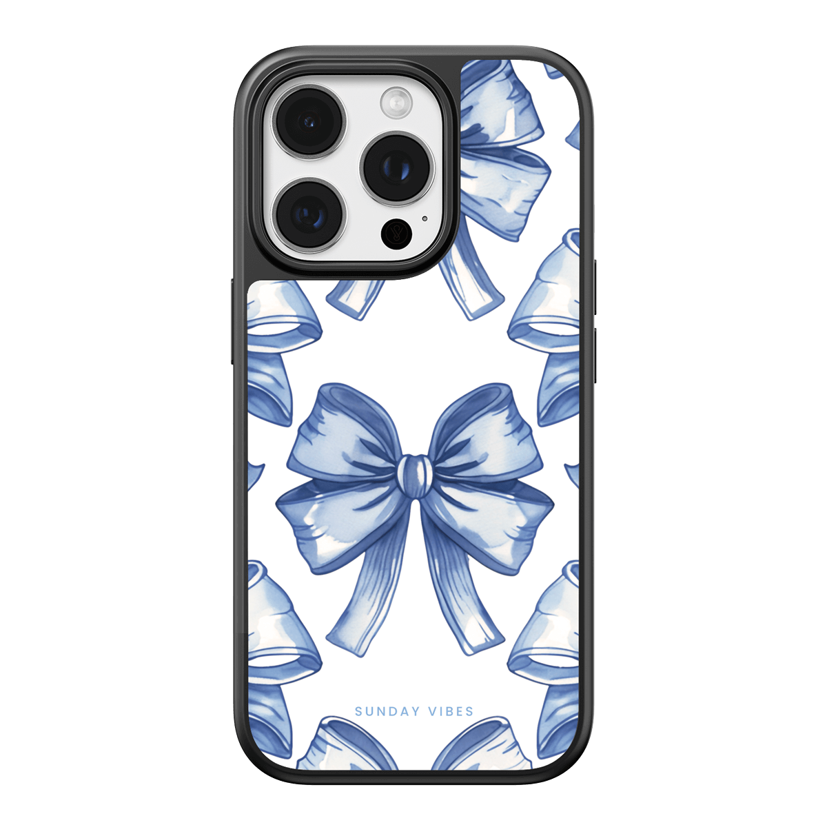 Blue Bow Elegance iPhone Case