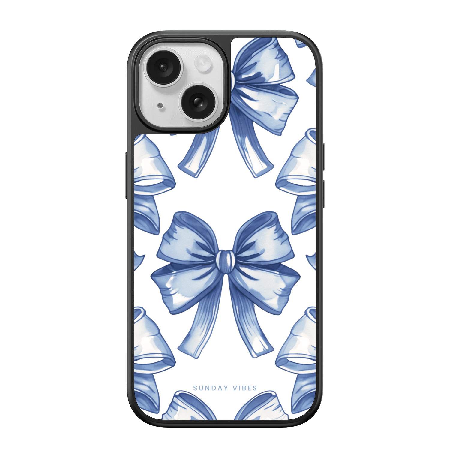Blue Bow Elegance iPhone Case