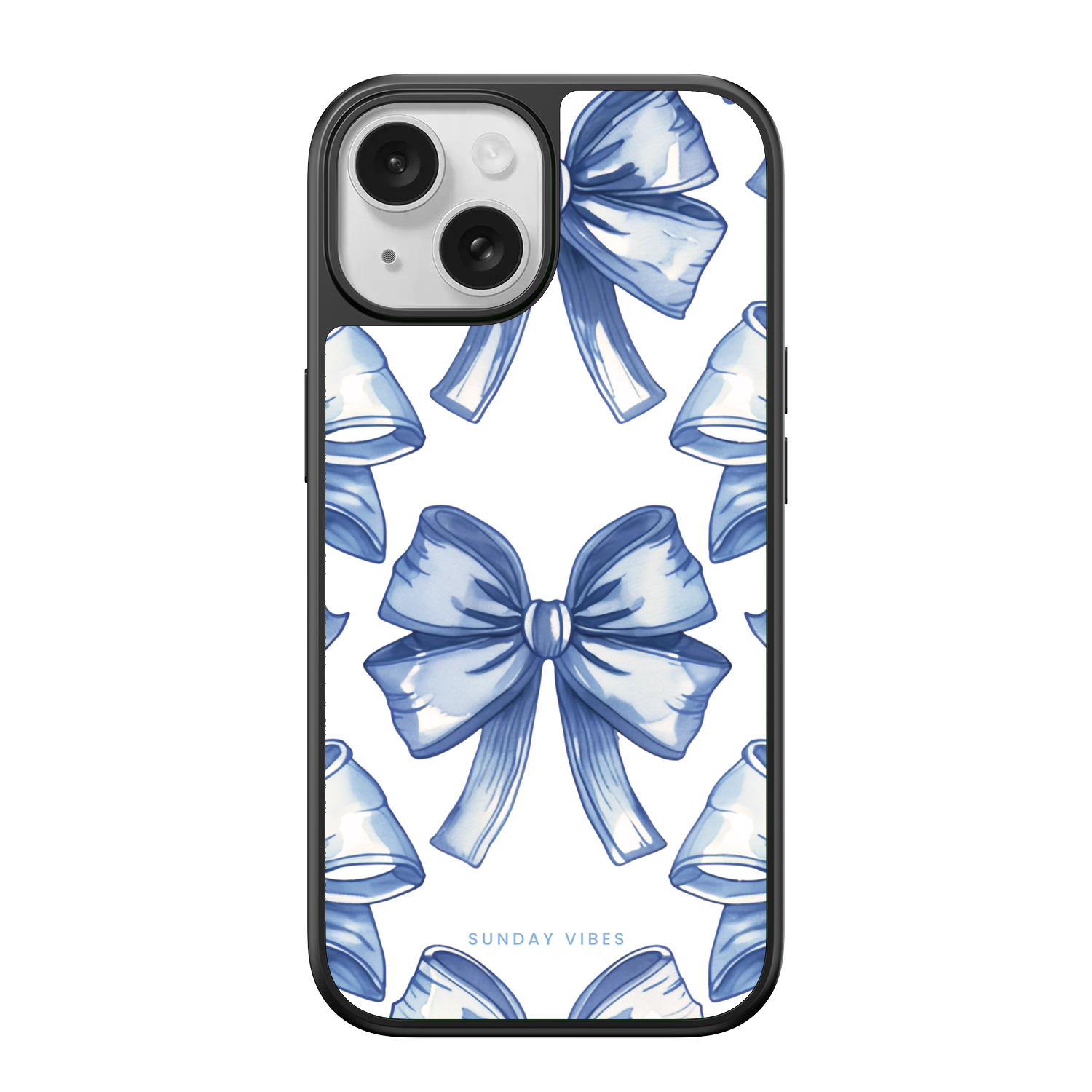Blue Bow Elegance iPhone Case