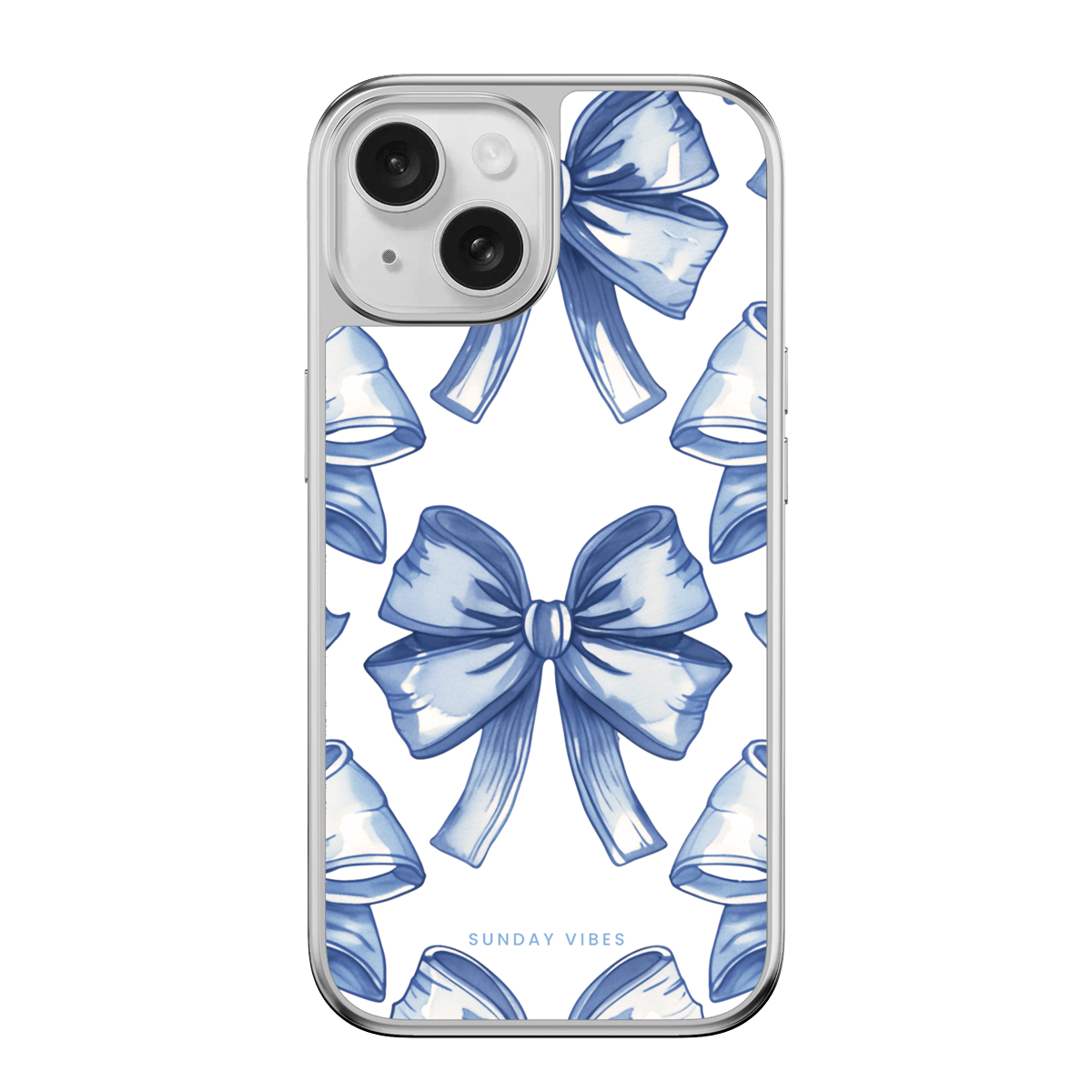 Blue Bow Elegance iPhone Case