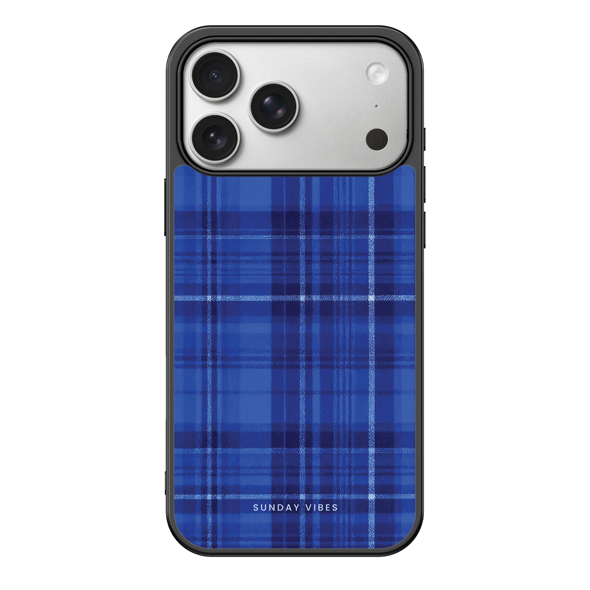 Indigo Plaid iPhone Case