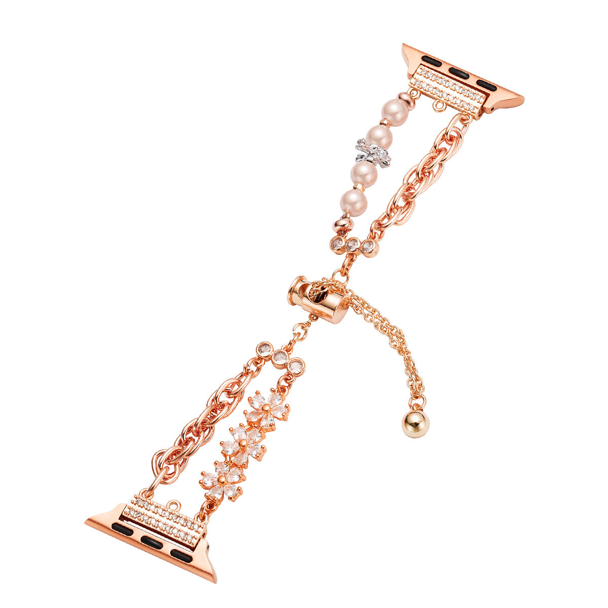 Pearl Chain Apple Watch Band - Rose Gold