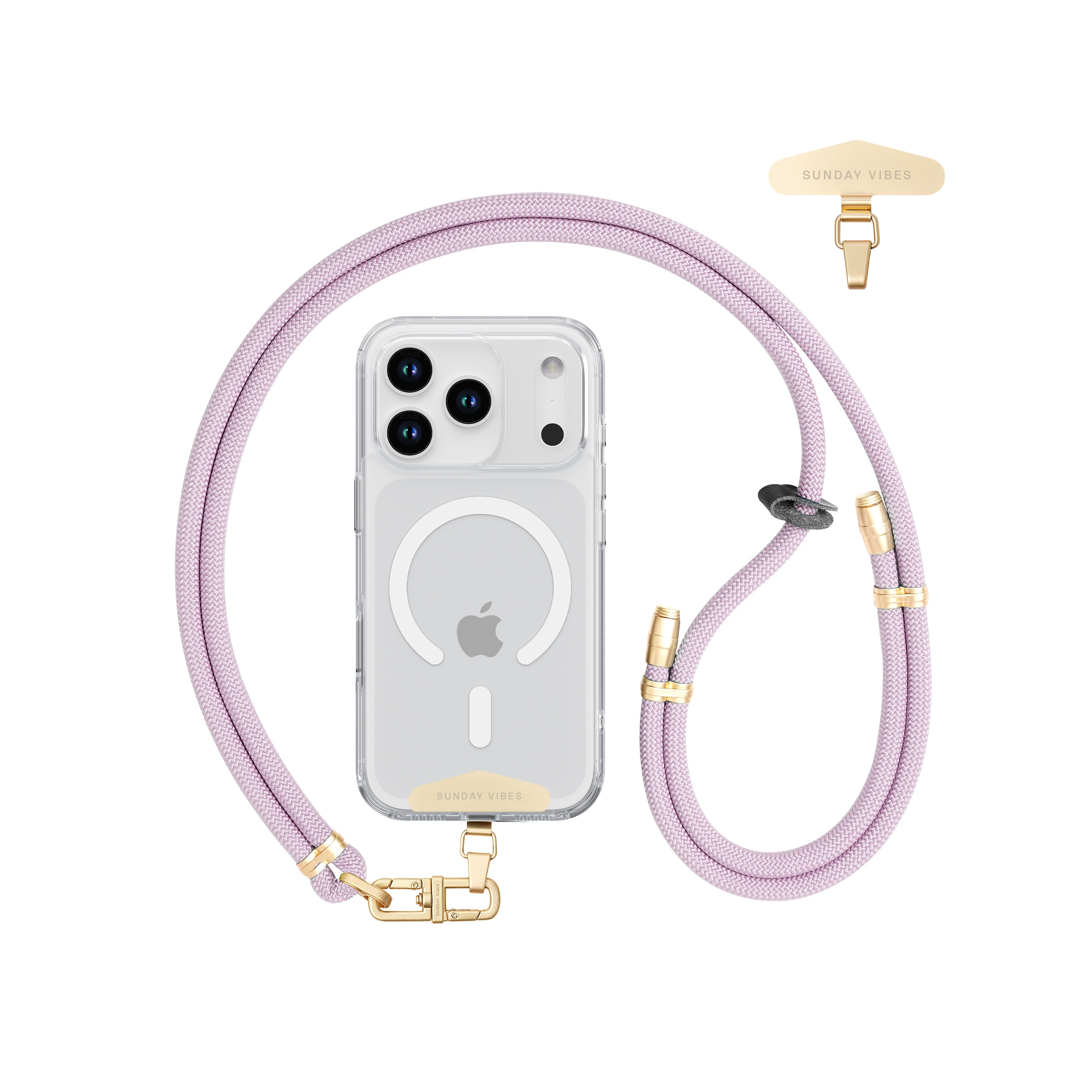 Adjustable Crossbody Lanyard - Purple