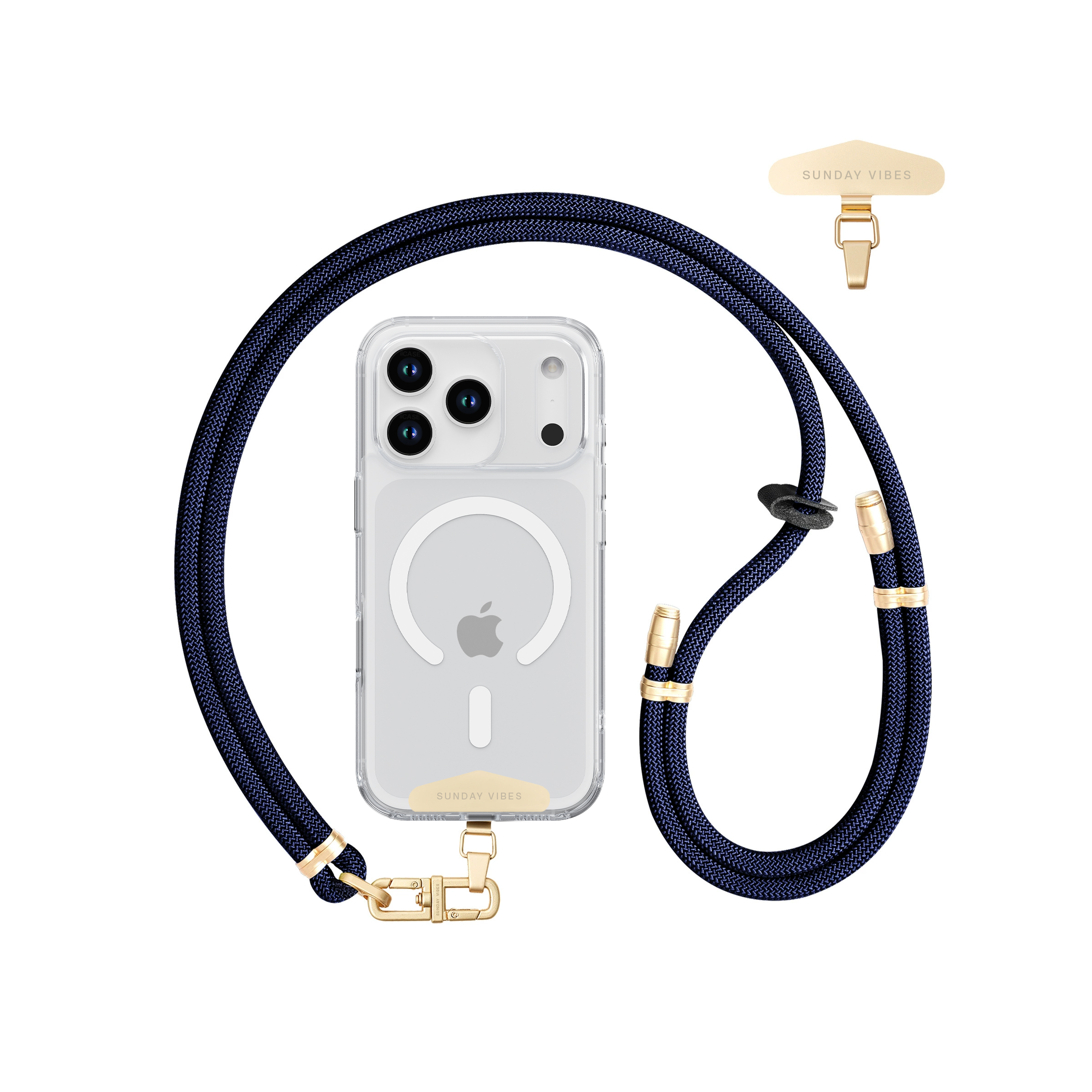 Adjustable Crossbody Lanyard - Royal Blue